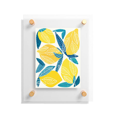 Modern Tropical Lemon Tree Abstract Fruit Art Floating Acrylic Print