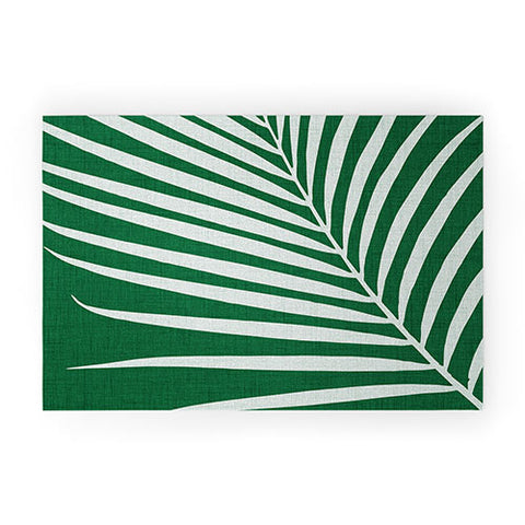Modern Tropical Minimalist Palm Leaf Welcome Mat