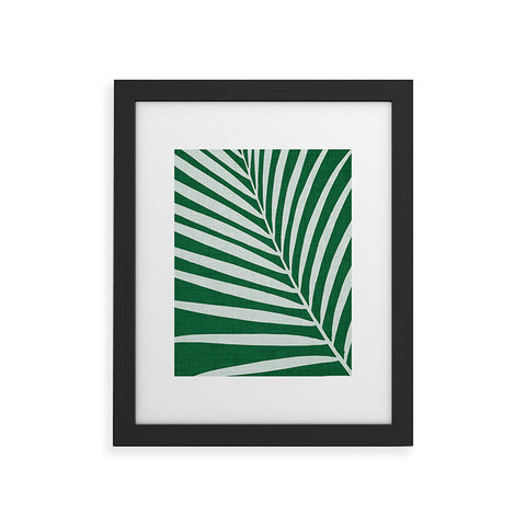 Modern Tropical Minimalist Palm Leaf Framed Art Print