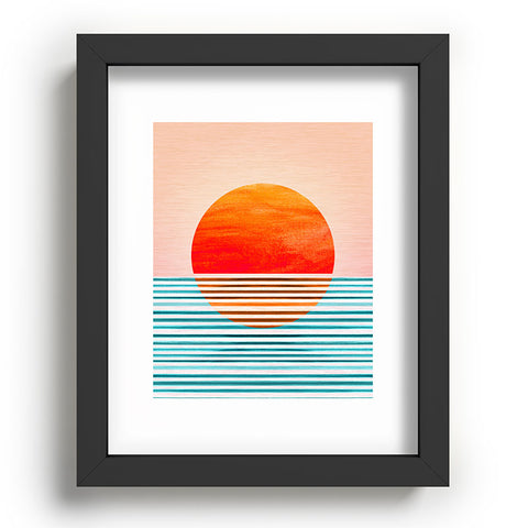 Modern Tropical Minimalist Sunset III Recessed Framing Rectangle