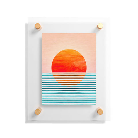 Modern Tropical Minimalist Sunset III Floating Acrylic Print