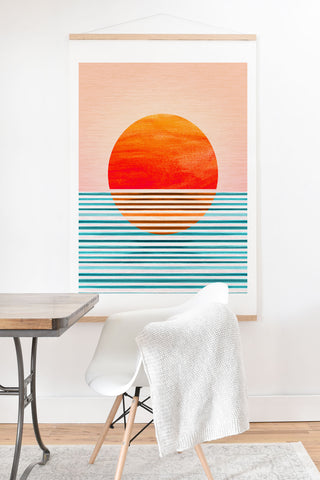 Modern Tropical Minimalist Sunset III Art Print And Hanger