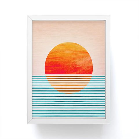 Modern Tropical Minimalist Sunset III Framed Mini Art Print