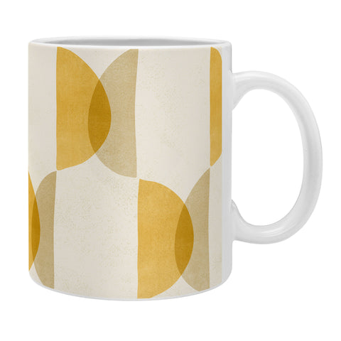 Modern Tropical Shape Study in Gold Geometric Coffee Mug