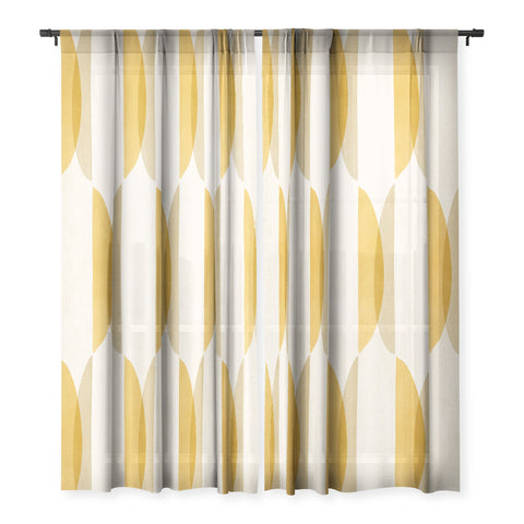 Modern Tropical Shape Study in Gold Geometric Sheer Non Repeat
