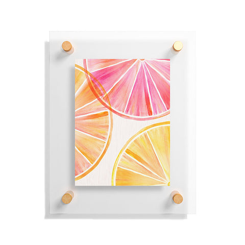 Modern Tropical Summer Citrus Party Floating Acrylic Print
