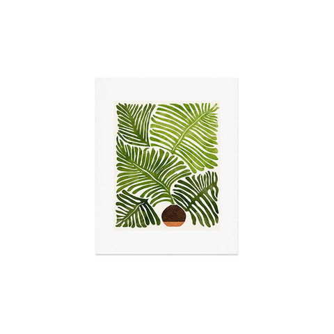Modern Tropical Summer Fern Simple Modern Watercolor Art Print