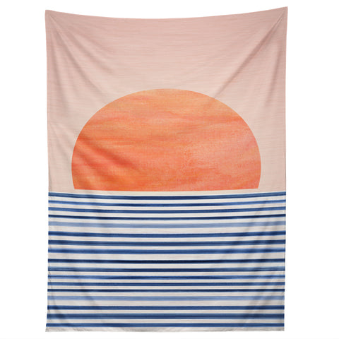 Modern Tropical Summer Sunrise Tapestry