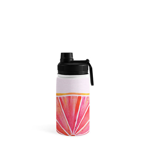 Modern Tropical Sunny Grapefruit Watercolor Water Bottle