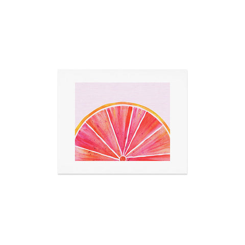 Modern Tropical Sunny Grapefruit Watercolor Art Print