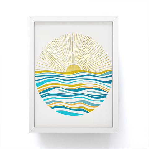 Modern Tropical Sunrise At Sea Framed Mini Art Print