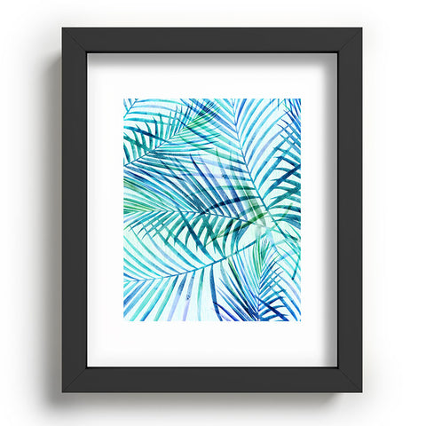 Modern Tropical Tropical Palm Pattern Recessed Framing Rectangle