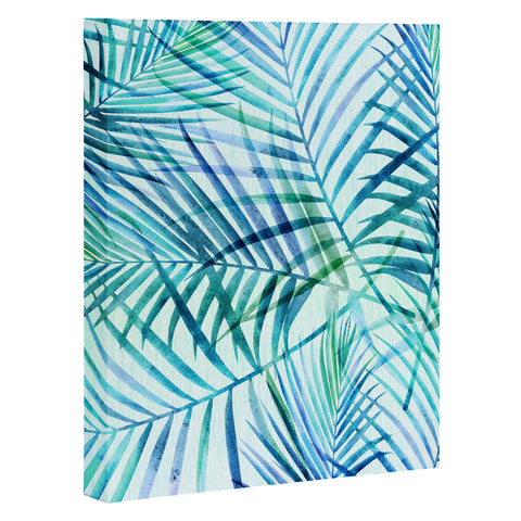 Modern Tropical Tropical Palm Pattern Art Canvas