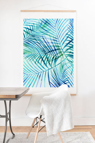 Modern Tropical Tropical Palm Pattern Art Print And Hanger