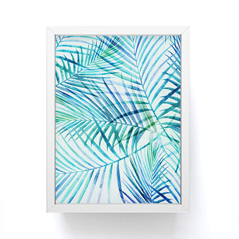 Modern Tropical Tropical Palm Pattern Framed Mini Art Print