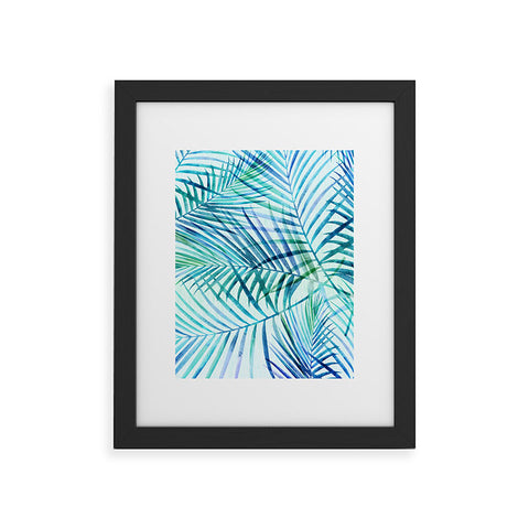 Modern Tropical Tropical Palm Pattern Framed Art Print