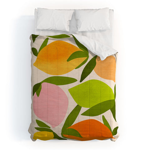 Modern Tropical Wild Mango Comforter