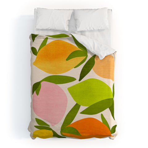 Modern Tropical Wild Mango Duvet Cover