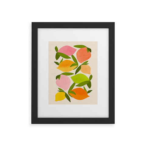 Modern Tropical Wild Mango Framed Art Print