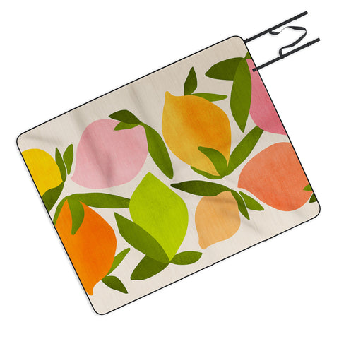 Modern Tropical Wild Mango Picnic Blanket