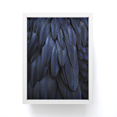 Monika Strigel 1P FEATHERS DARK BLUE Framed Mini Art Print