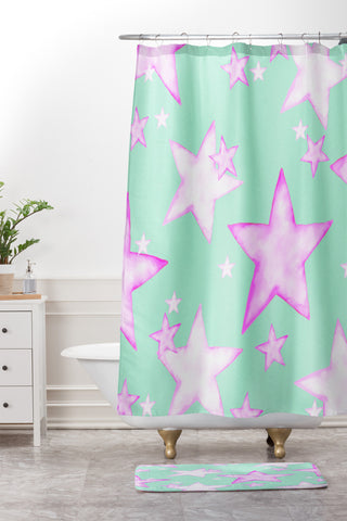 Monika Strigel All My Stars Will Shine For You Shower Curtain And Mat