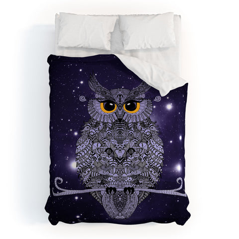 Monika Strigel Blue Night Owl Duvet Cover