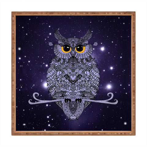 Monika Strigel Blue Night Owl Square Tray