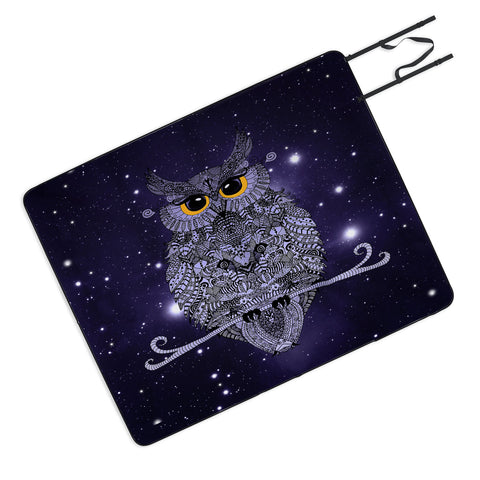 Monika Strigel Blue Night Owl Picnic Blanket