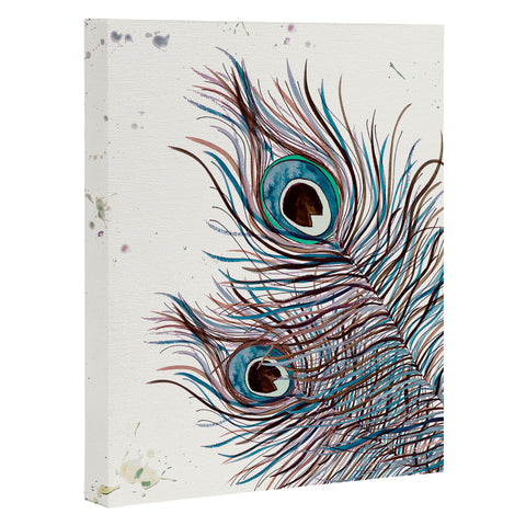 Monika Strigel Boho Peacock Feathers Art Canvas