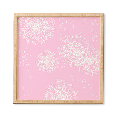 Monika Strigel Dandelion Snowflake Pink Framed Wall Art