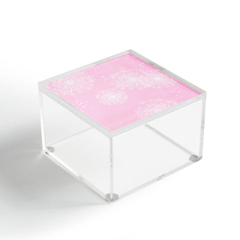 Monika Strigel Dandelion Snowflake Pink Acrylic Box