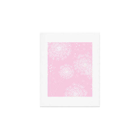 Monika Strigel Dandelion Snowflake Pink Art Print