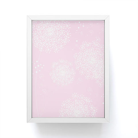 Monika Strigel Dandelion Snowflake Pink Framed Mini Art Print