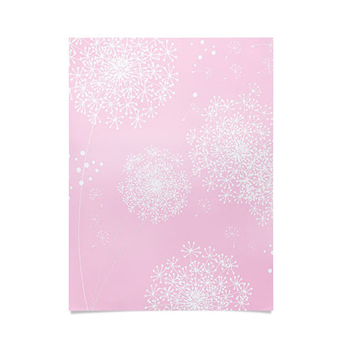 Monika Strigel Dandelion Snowflake Pink Poster
