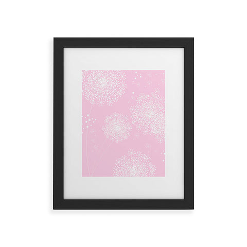 Monika Strigel Dandelion Snowflake Pink Framed Art Print