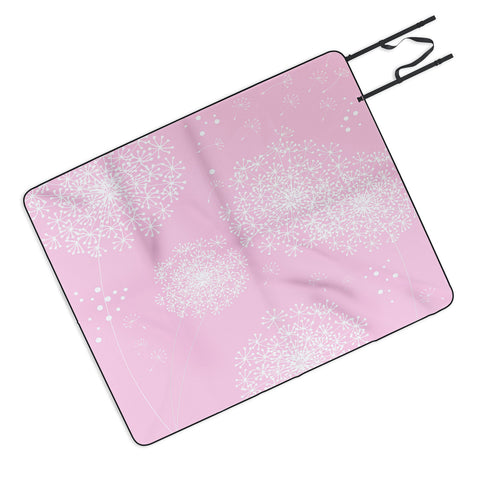 Monika Strigel Dandelion Snowflake Pink Picnic Blanket