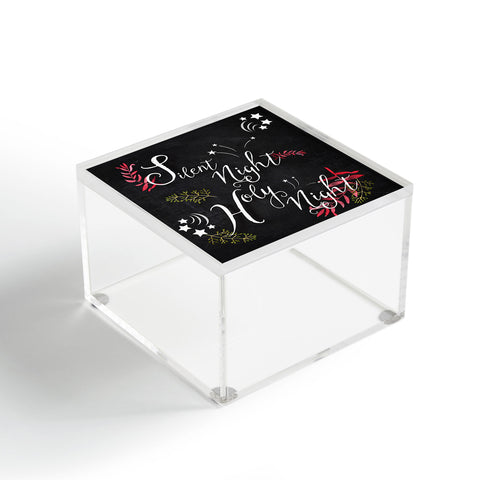 Monika Strigel FARMHOUSE CHALKBOARD SILENT NIGHT Acrylic Box