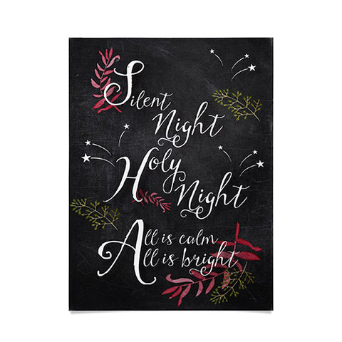 Monika Strigel FARMHOUSE CHALKBOARD SILENT NIGHT Poster