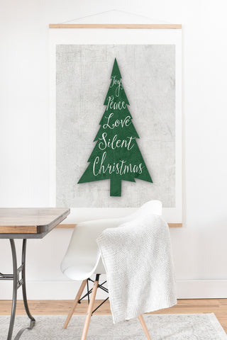 Monika Strigel FARMHOUSE CHRISTMAS TREE GREEN Art Print And Hanger