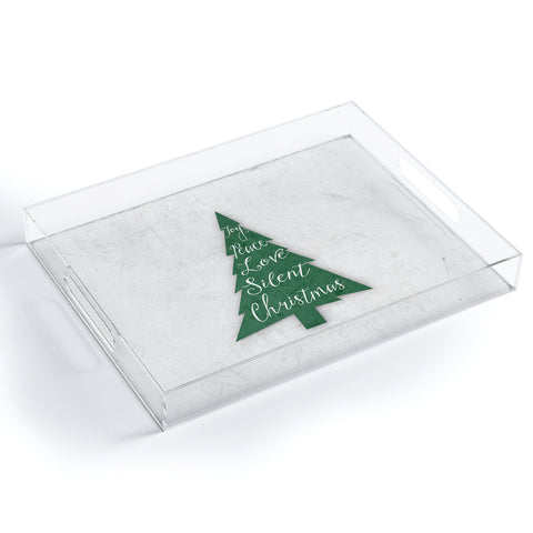 Monika Strigel FARMHOUSE CHRISTMAS TREE GREEN Acrylic Tray