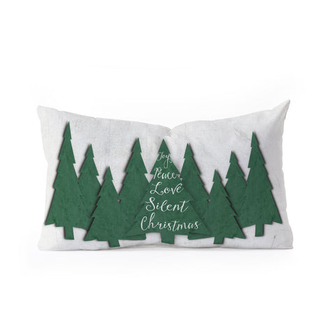 Monika Strigel FARMHOUSE CHRISTMAS TREE GREEN Oblong Throw Pillow