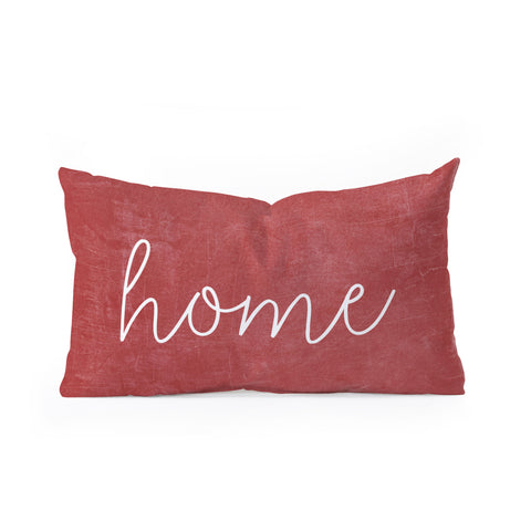 Monika Strigel FARMHOUSE HOME CHALKBOARD RED Oblong Throw Pillow