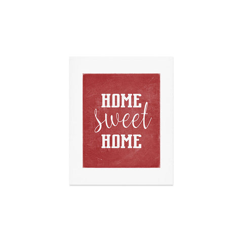 Monika Strigel FARMHOUSE HOME SWEET HOME CHALKBOARD RED Art Print