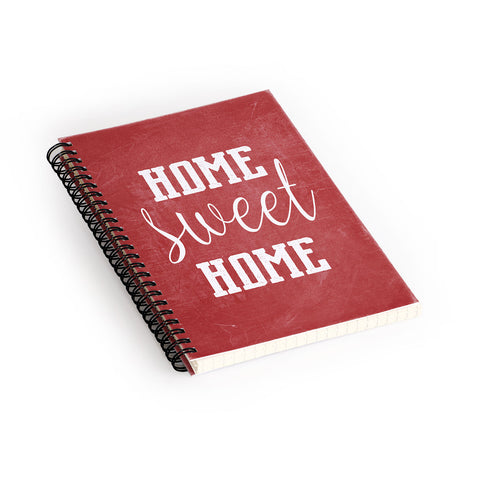 Monika Strigel FARMHOUSE HOME SWEET HOME CHALKBOARD RED Spiral Notebook