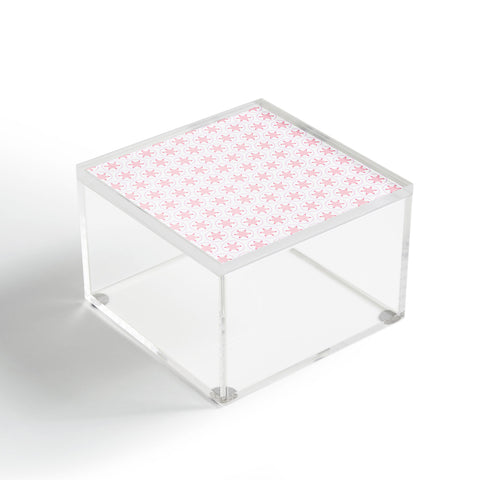 Monika Strigel FESTIVE STAMPED STARS PINK ROSE Acrylic Box