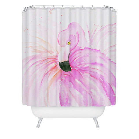 Monika Strigel Flamingo Ballerina Shower Curtain