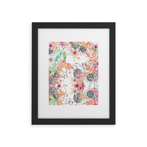 Monika Strigel Flamingos In Paradise Framed Art Print