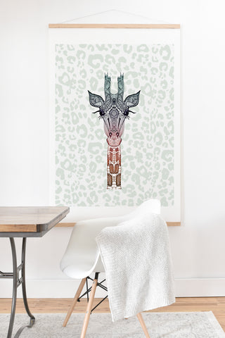 Monika Strigel Giraffe Meets Leopard Art Print And Hanger