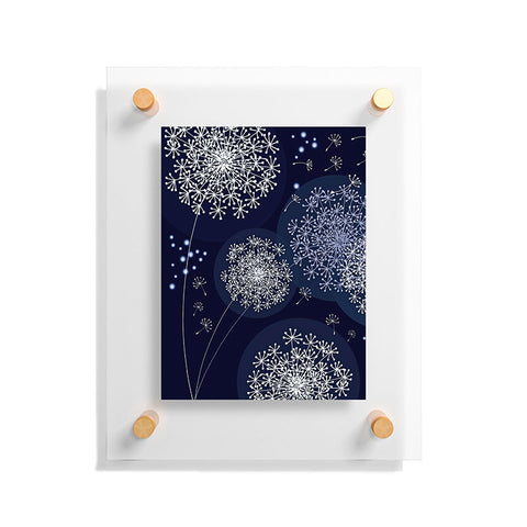Monika Strigel Midnight Magic Dandelion Floating Acrylic Print